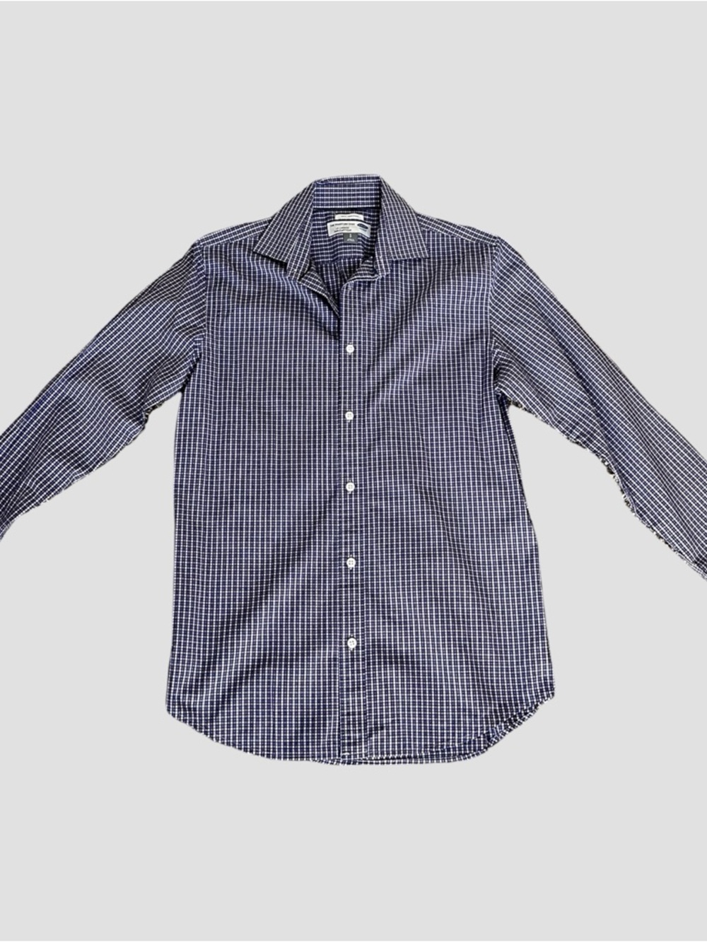 Old Navy Navy and White Checkered Button-Up Shirt